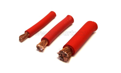 kabel trakční baterie červený 25 mm2